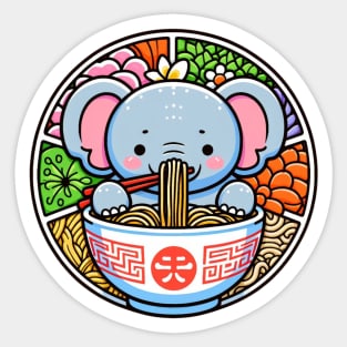 Ramen life elephant Sticker